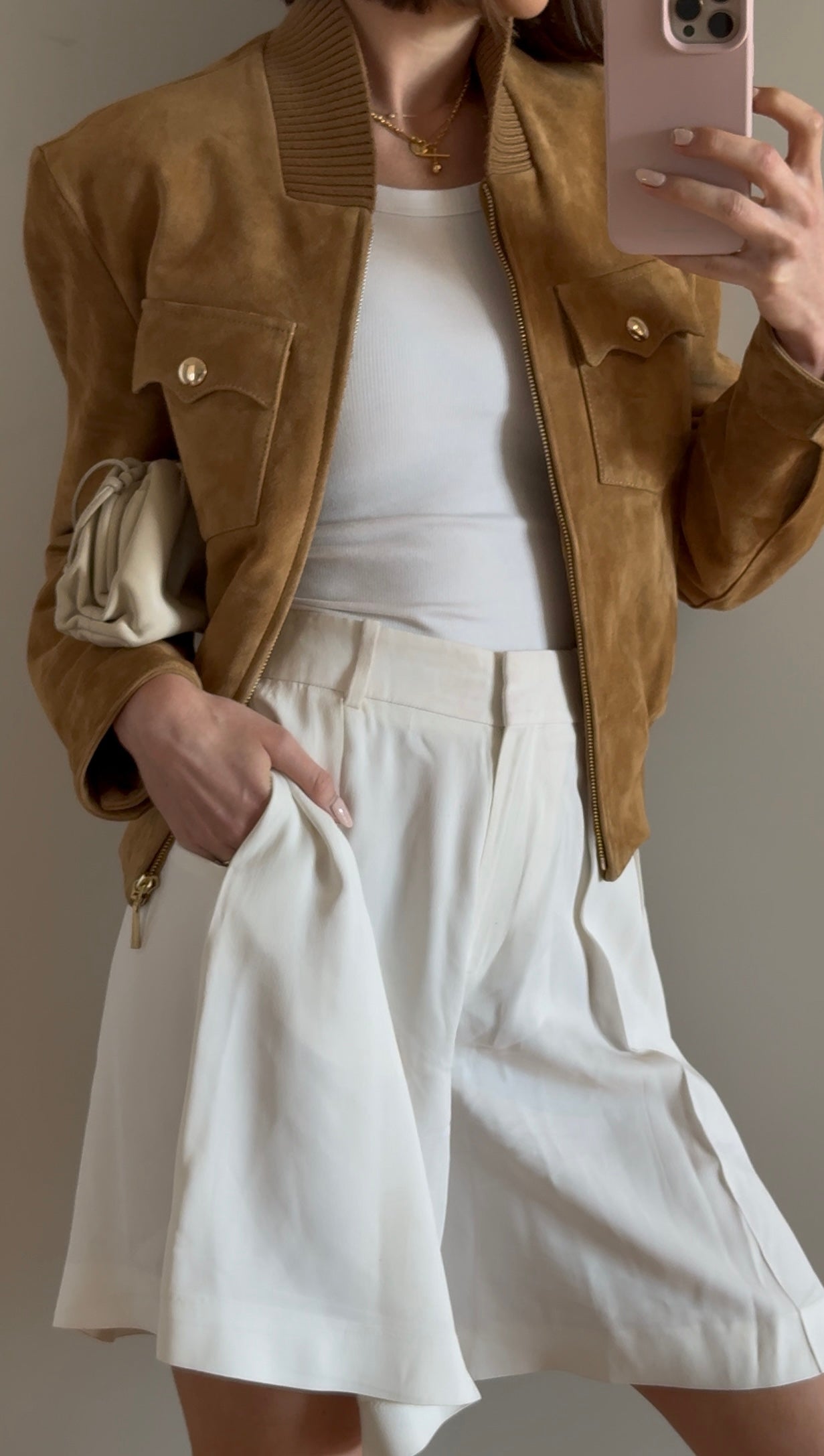Suede Bomber Jacket