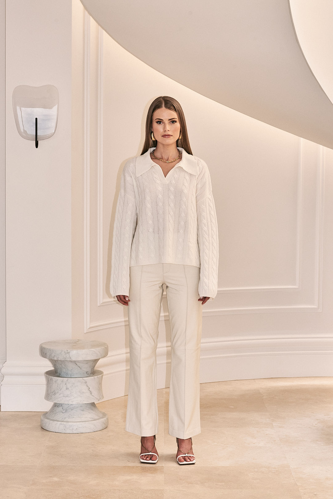 Cashmere Cable Polo