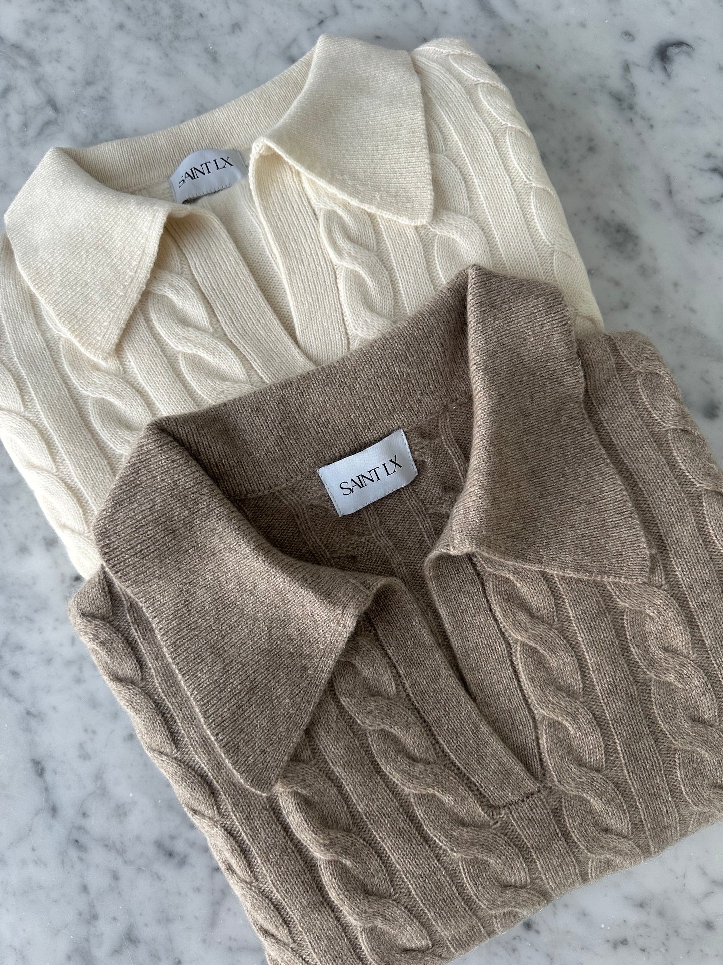 Cashmere Cable Polo