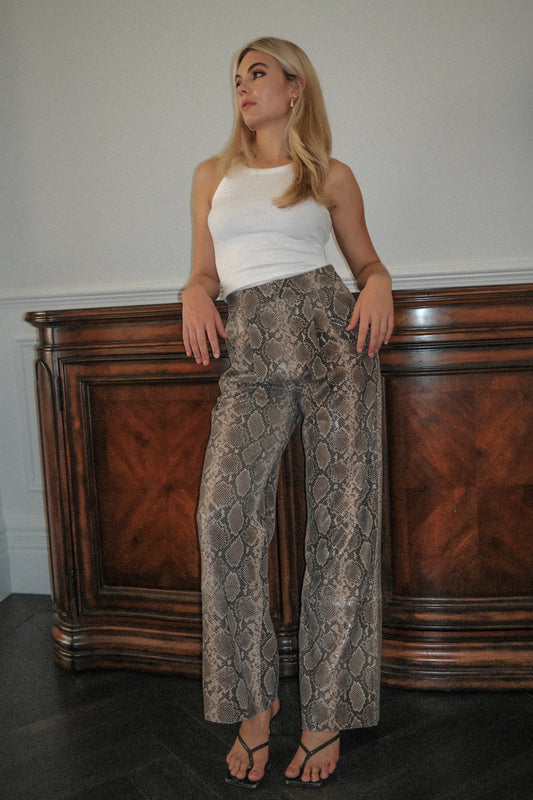 Python Leather Pant