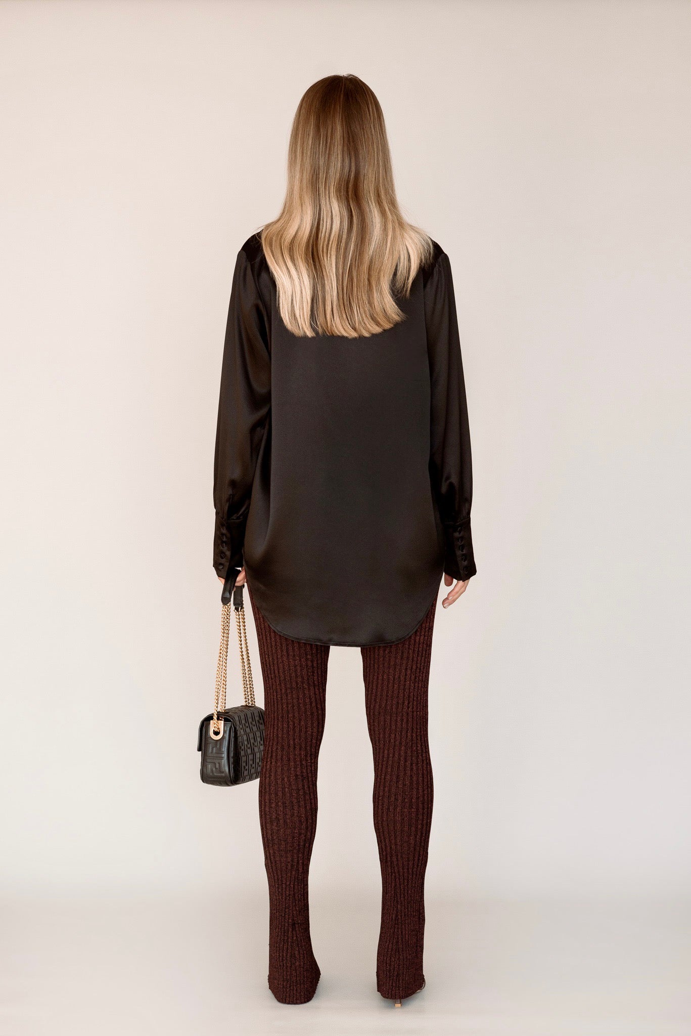 Silk Satin Cuff Shirt