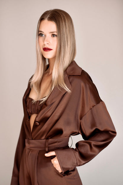 Silk Satin Relaxed Shirt